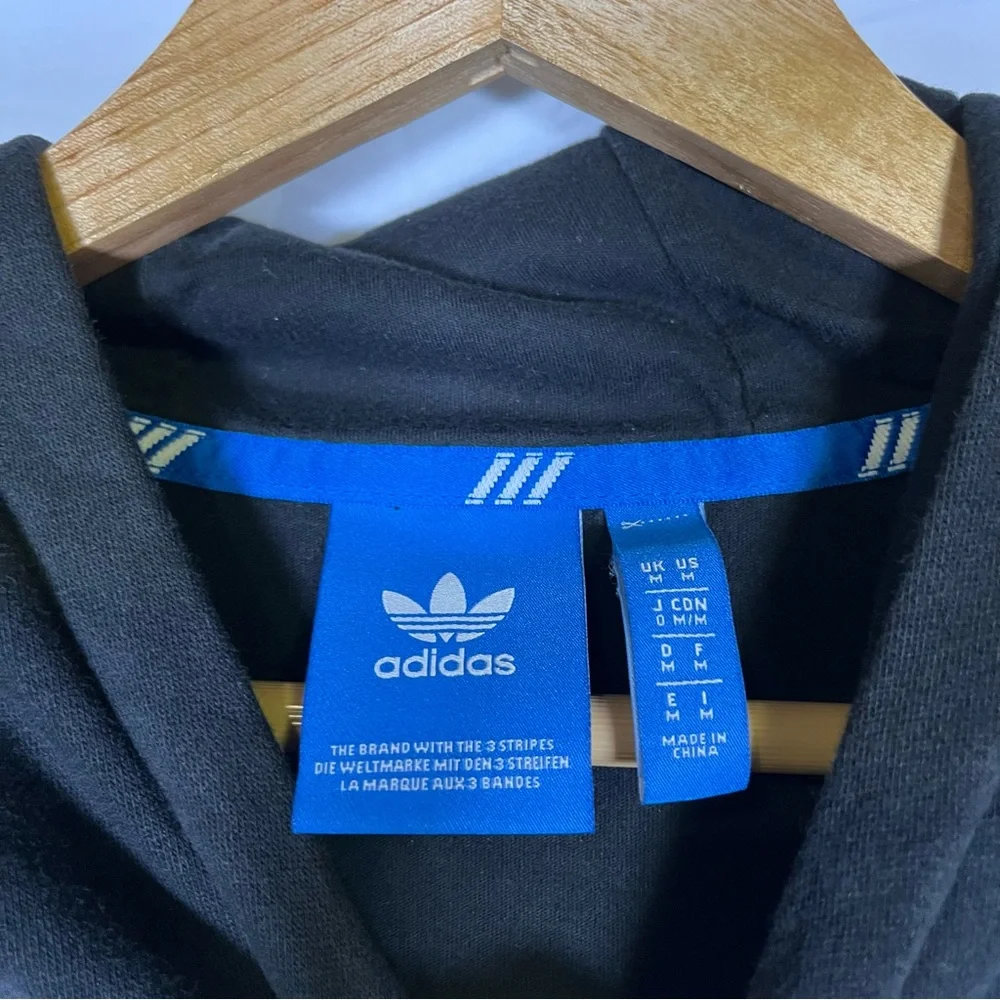 adidas Black Hooded Windbreaker Pullover